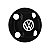 Calota Central New Cap emblema resinado Volkswagen Preto - Imagem 1