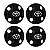 Jogo Calota Central New Cap emblema resinado Toyota Preto - Imagem 1