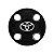 Jogo Calota Central New Cap emblema resinado Toyota Preto - Imagem 3