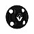 Calota Central New Cap emblema resinado Renault Preto - Imagem 1
