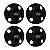 Jogo Calota Central New Cap emblema resinado Ford Preto - Imagem 1