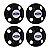 Jogo Calota Central New Cap emblema resinado Ford Prata - Imagem 1
