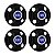 Jogo Calota Central New Cap emblema resinado Fiat Azul - Imagem 1