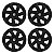 Jogo Calota Esportiva Aro 14 Spider Black emblema Volkswagen - Imagem 1