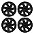 Jogo Calota Esportiva Aro 14 Spider Black emblema Ford Preto - Imagem 1
