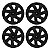 Jogo Calota Esportiva Aro 14 Spider Black emblema Citroen - Imagem 1