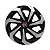 Calota Esportiva Aro 14 Spider Black/Silver emblema Fiat Vermelho - Imagem 1