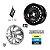 Calota Esportiva Aro 14 Spider Black/Silver emblema GM Prata - Imagem 5