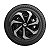 Calota Esportiva Aro 14 Spider Black/Silver emblema VW - Imagem 1