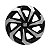 Jogo Calota Esportiva Aro 14 Spider Black/Silver Emblema Fiat Preto - Imagem 2