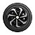 Jogo Calota Esportiva Aro 14 Spider Black/Silver emblema GM Prata - Imagem 5
