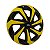 Calota Esportiva Aro 14 Spider Black/Yellow emblema Ford Preto - Imagem 2
