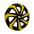 Calota Esportiva Aro 14 Spider Black/Yellow emblema GM Preto - Imagem 2
