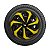 Calota Esportiva Aro 14 Spider Black/Yellow emblema Honda - Imagem 4