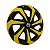 Calota Esportiva Aro 14 Spider Black/Yellow emblema Nissan - Imagem 2