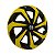 Calota Esportiva Aro 14 Spider Black/Yellow emblema Nissan - Imagem 2