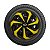 Calota Esportiva Aro 14 Spider Black/Yellow emblema Toyota - Imagem 4