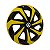Calota Esportiva Aro 14 Spider Black/Yellow emblema Volkswagen - Imagem 2