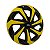Jogo Calota Esportiva Aro 14 Spider Black/Yellow emblema Ford Preto - Imagem 3