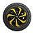 Jogo Calota Esportiva Aro 14 Spider Black/Yellow emblema Nissan - Imagem 5
