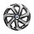 Calota Esportiva Aro 14 Spider Graphite/Silver emblema Ford Prata - Imagem 1