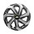 Calota Esportiva Aro 14 Spider Graphite/Silver emblema GM Preto - Imagem 1