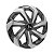 Calota Esportiva Aro 14 Spider Graphite/Silver emblema Honda Preto - Imagem 2