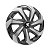 Calota Esportiva Aro 14 Spider Graphite/Silver emblema Peugeot Preto - Imagem 2