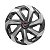 Jogo Calota Esportiva Aro 14 Spider Graphite/Silver emblema Fiat Vermelho - Imagem 2