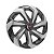 Jogo Calota Esportiva Aro 14 Spider Graphite/Silver emblema Fiat Vermelho - Imagem 3
