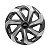 Jogo Calota Esportiva Aro 14 Spider Graphite/Silver emblema Ford Preto - Imagem 2