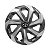 Jogo Calota Esportiva Aro 14 Spider Graphite/Silver emblema Toyota - Imagem 2