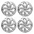 Jogo Calota Esportiva Aro 14 Spider Silver emblema Ford Prata - Imagem 1