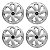 Jogo Calota Esportiva Aro 14 Spider Silver emblema Ford Preto - Imagem 1
