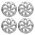 Jogo Calota Esportiva Aro 14 Spider Silver emblema GM Prata - Imagem 1