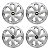 Jogo Calota Esportiva Aro 14 Spider Silver emblema GM Preto - Imagem 1