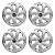 Jogo Calota Esportiva Aro 14 Spider Silver emblema Toyota - Imagem 1