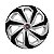 Calota Esportiva Aro 14 Spider Silver/Black emblema Fiat Vermelho - Imagem 1