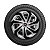 Calota Esportiva Aro 14 Spider Silver/Black emblema Fiat Vermelho - Imagem 4