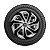 Calota Esportiva Aro 14 Spider Silver/Black emblema Fiat Preto - Imagem 4