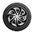 Calota Esportiva Aro 14 Spider Silver/Black emblema GM Prata - Imagem 4