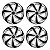 Jogo Calota Esportiva Aro 14 Spider Silver/Black emblema Citroen - Imagem 1