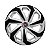 Jogo Calota Esportiva Aro 14 Spider Silver/Black emblema Fiat Vermelho - Imagem 2
