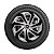 Jogo Calota Esportiva Aro 14 Spider Silver/Black emblema Fiat Vermelho - Imagem 5