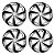 Jogo Calota Esportiva Aro 14 Spider Silver/Black emblema GM Prata - Imagem 2