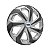 Calota Esportiva Aro 14 Spider Silver/Graphite emblema Ford Prata - Imagem 2
