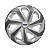Calota Esportiva Aro 14 Spider Silver/Graphite emblema Ford Prata - Imagem 1