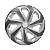 Calota Esportiva Aro 14 Spider Silver/Graphite emblema GM Prata - Imagem 1