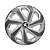 Calota Esportiva Aro 14 Spider Silver/Graphite emblema Peugeot Preto - Imagem 1