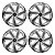 Jogo Calota Esportiva Aro 14 Spider Silver/Graphite emblema Citroen - Imagem 1
